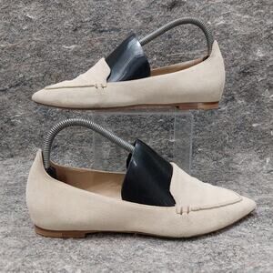 M. Gemi The Stellato Sacchetto Flats Women's Size 37.5 US 7 Cream Suede Comfort
